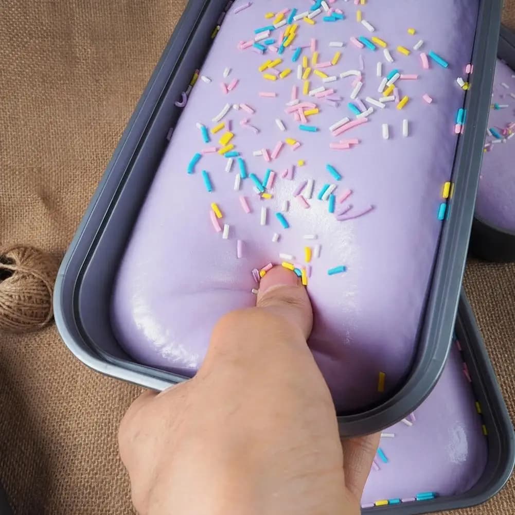 Sticky Box Cake Squishy Toy Slow Rising Squeeze Toy Butter Ice Cream Box Squishy Fidget Toy Anti Stress Release Hand Relax Gift