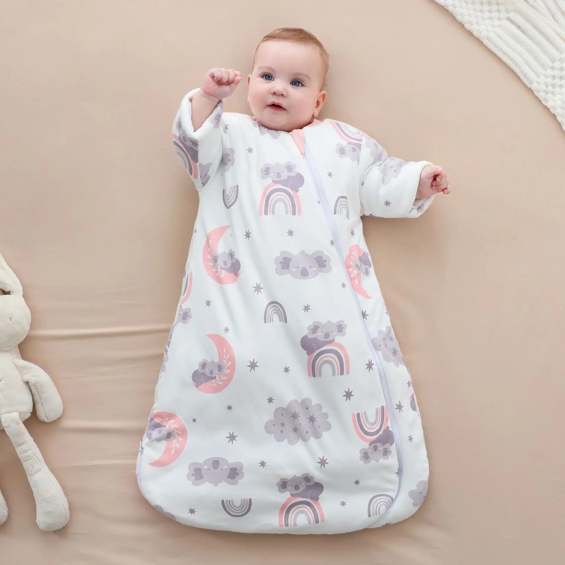 Baby bed bag 0-24 months, wearable blanket, warm winter sleeping bag, anti-warm baby sleeping bag, anti-cold baby blanket