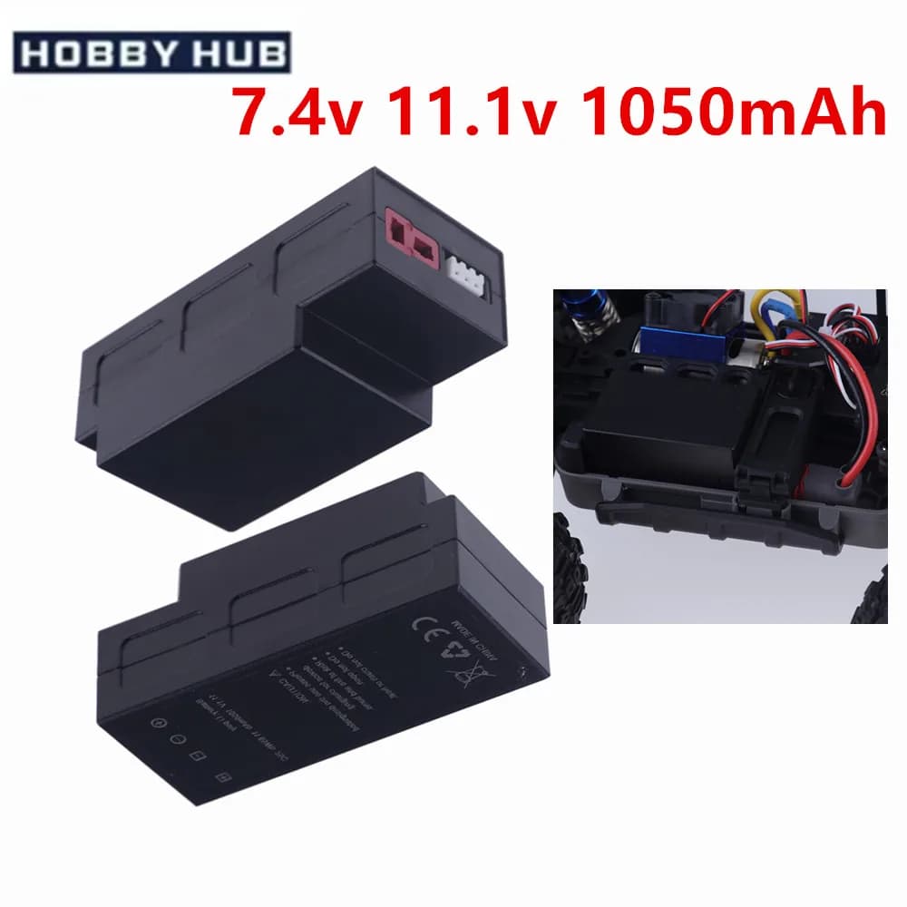 2S 7.4V /3S 11.1V 1050mAh Lipo battery For MJX Hyper Go H16H H16E 16207 16208 16209 16210 Brushless 1/16 RC truck parts