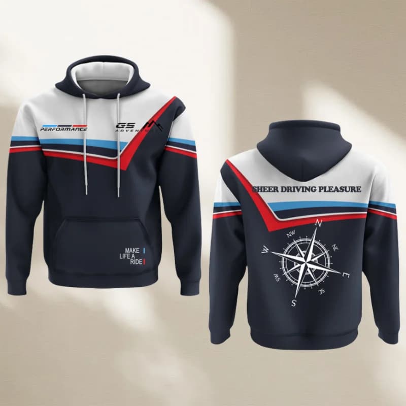 High Performance Motorsport GS Adventure Men's Pullover Hooded Hoodie Soft Comforted Windproof Casual Riding Spring Autumn Coat