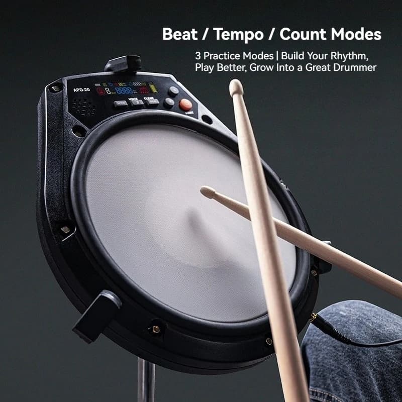 Professional Rubber Drum Pad Drum Practice Instrument for Starter Drummer Training Accessory, No Bracket Included