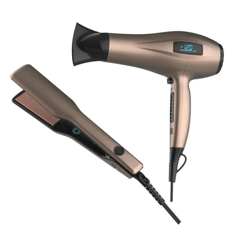 Wholesale professional portable, set of hair plates and hairdryer with touch sensor screen
