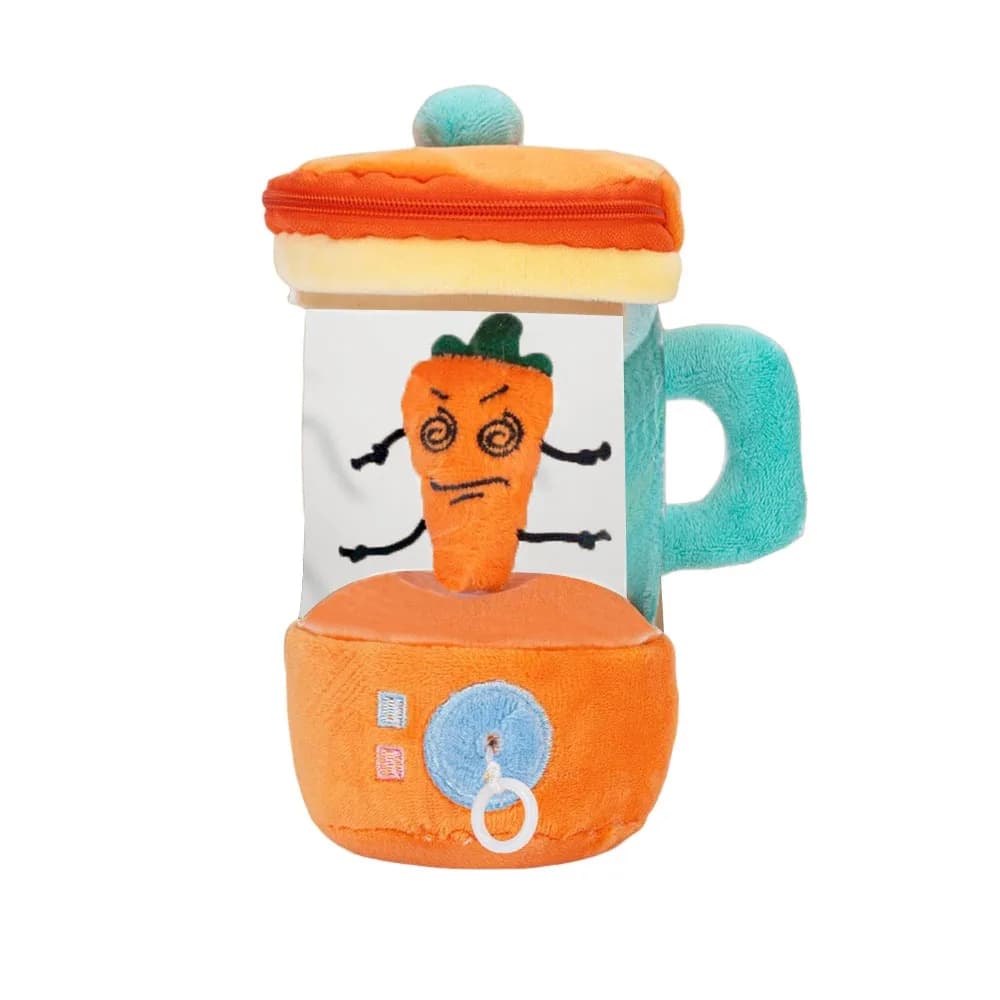 Regali per bambini Divertente carota Spremiagrumi Peluche con coulisse Borsa rotante Pendenti Carota/Fiore Frullatore Giocattolo Peluche ripiene