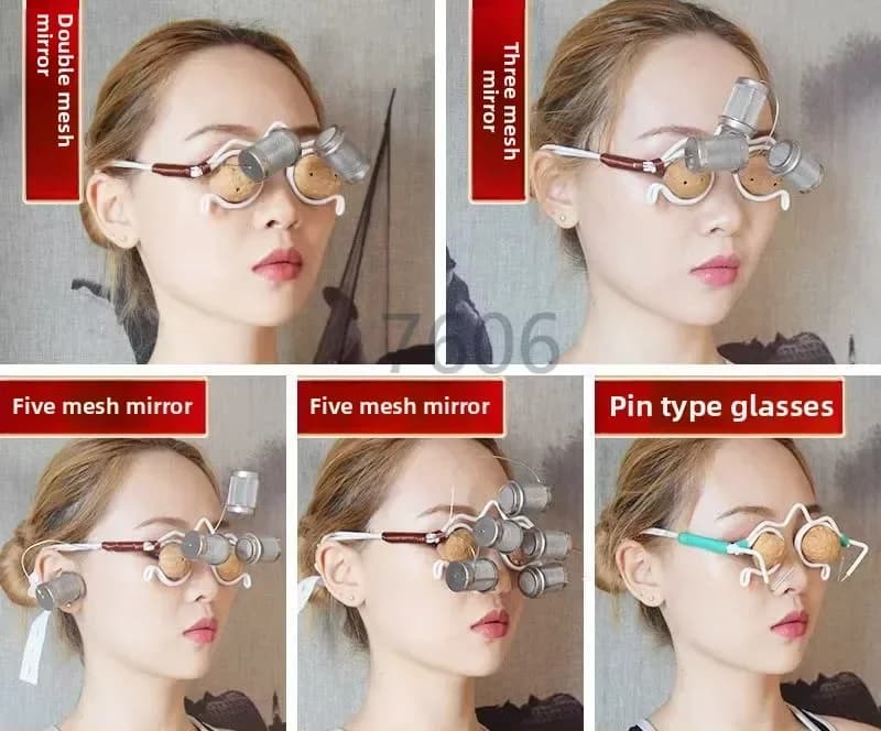 Walnut Moxibustion Eyewear Frame Eye Moxibustion Children Myopia Hot Moxa Viso Eye Massage Mask Eye Face Box for Beauty Care