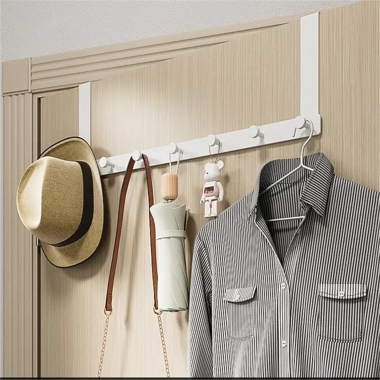 Bedroom Door Ba Hook Clothes Hanger No Punching Sl Space Saving Storage Organizer for Clothes And Hats Luxury Aluminum