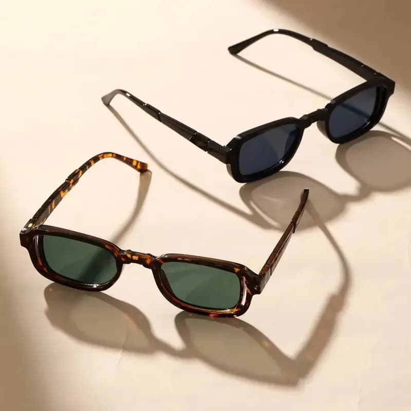 Nuovi occhiali da sole da donna con montatura ovale in plastica moda 2 pezzi per la vita quotidiana Occhiali da sole da uomo Street Style Tropical Beach vacay Accessori.
