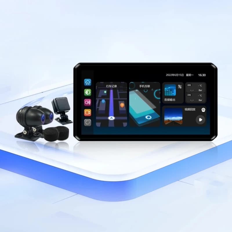 Smart car machine for motorcycle dash cam navigation