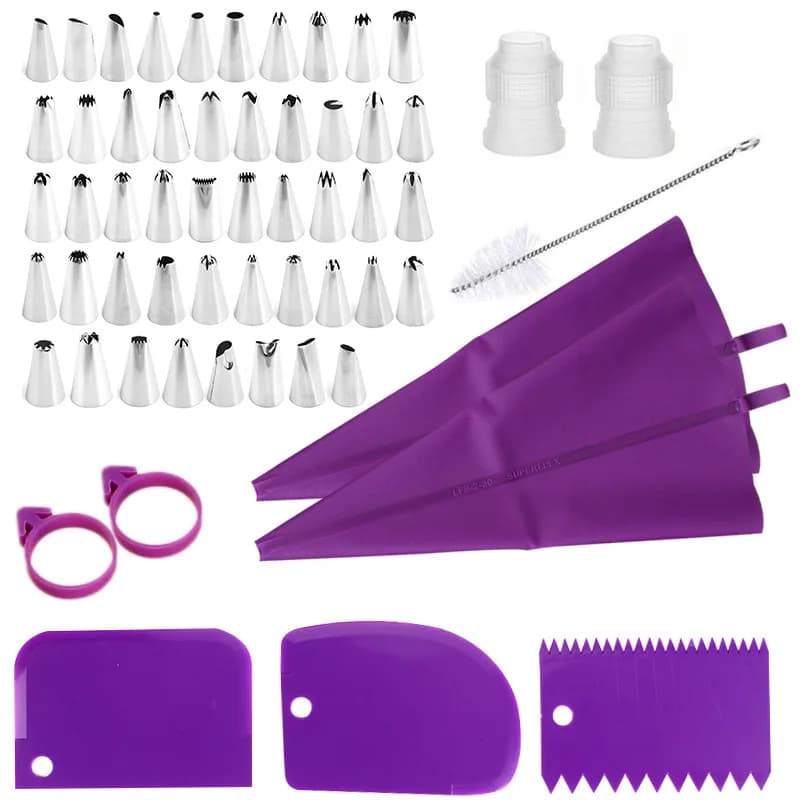 Stainless Steel Cake Decorating Nozzle Piping Bag Set Kitchen Pastry Tools And Confectionery Equipment for Baking Accessories