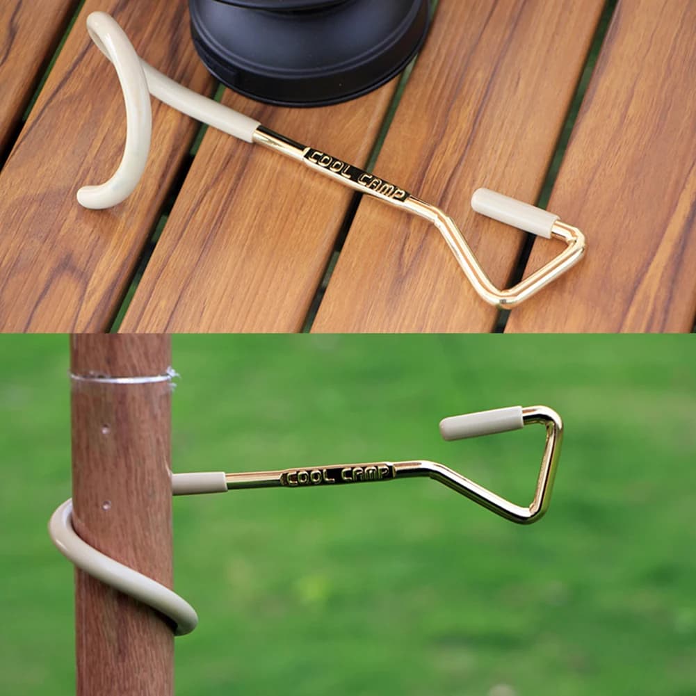 Light Stand Holder Hooks Iron Portable Tent Pole Lamp Hanger Hunting Fishing Lantern Hanger Table Lamp Hook for Camping Tools