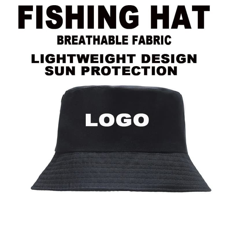 Cappello da Pescatore Personalizzato con Logo, Traspirante, Protezione Solare, Leggero, per Uomo e Donna