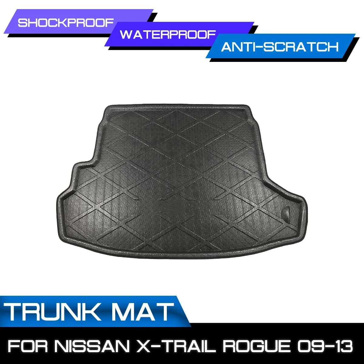 Tappetino per auto Tappeto per Nissan X-Trail Rogue 2009 2010 2011 2012 2013 Baule posteriore Copertura anti-fango