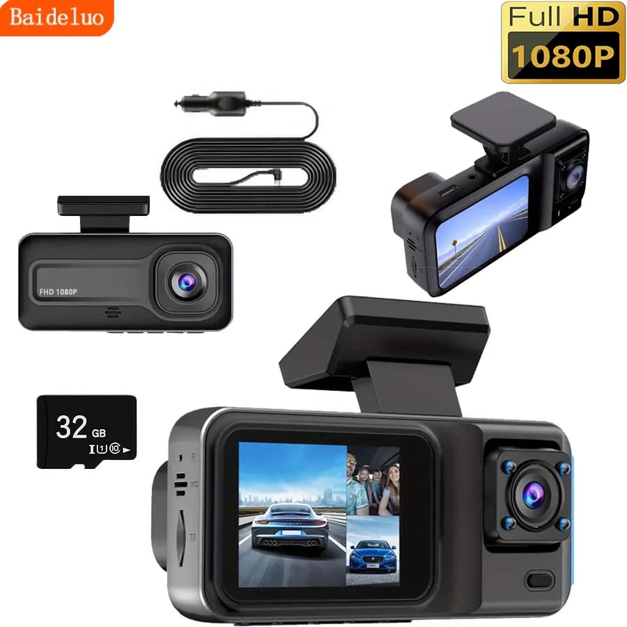 Dash Cam 3 Channel for Car Camera Black Box Video Recorder 3Ch/2Ch 1080P Car accessories camera DVR