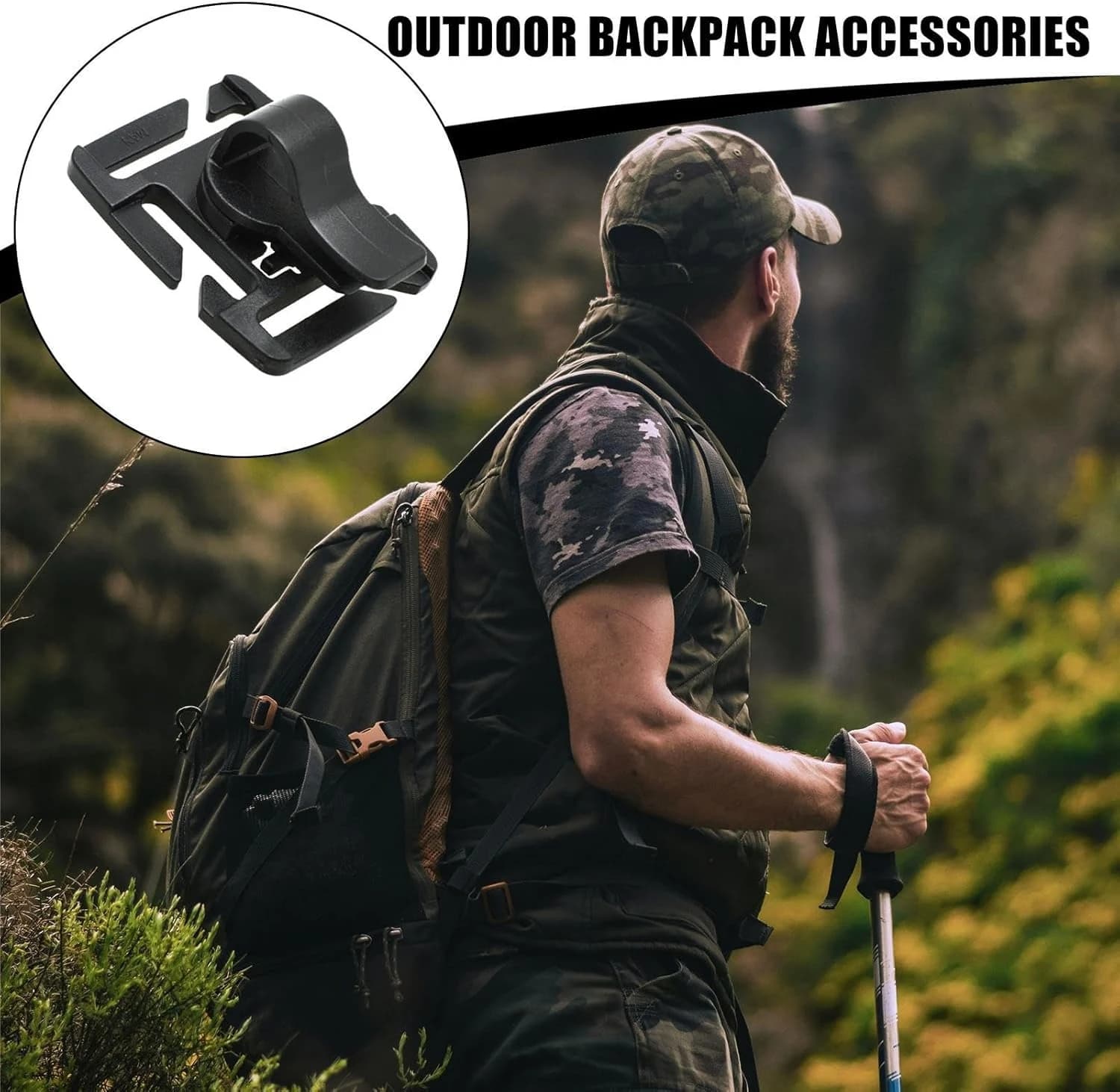 2 pieces 360 ° Swivel hose, for hydration backpack, drink tube clip, hydration pack, water bladder bag, beverage tool