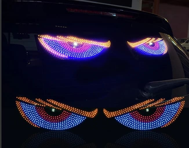 Faro per auto a LED Devil Eyes da 2 pezzi con mini proiettore e indicatori di direzione per migliorare l'aspetto del tuo veicolo