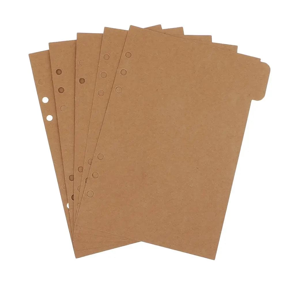 Inserti Divisori in Carta con Linguette per Quaderni A5, Carte Indice per Scrapbooking, Fogli con Linguette per Planner, Diari e Album