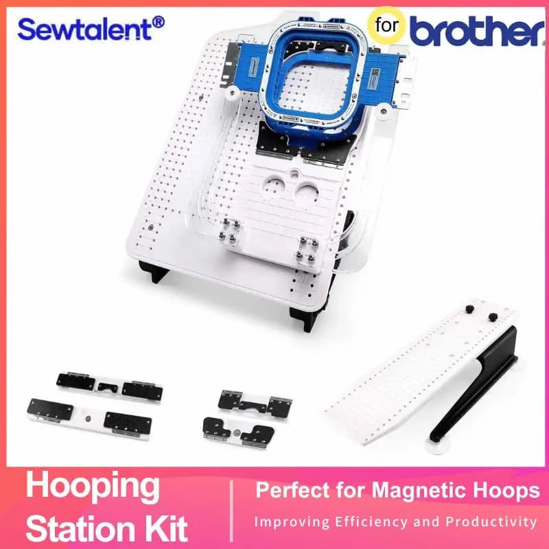 Sewtalent Magnetico Mighty Hoop Frame Starter Kit Stazione Hooping Board per macchine da ricamo Brother PRS100 PR1X PR680W PR655