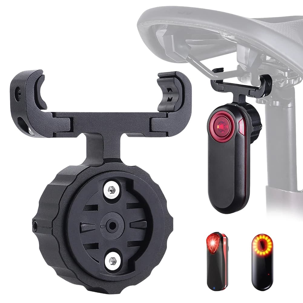 Supporto per Luce Posteriore Bici, Staffa Antiurto per Lampada Bicicletta, Supporto per Lampada da Ciclismo Compatibile con Radar Garmin Varia