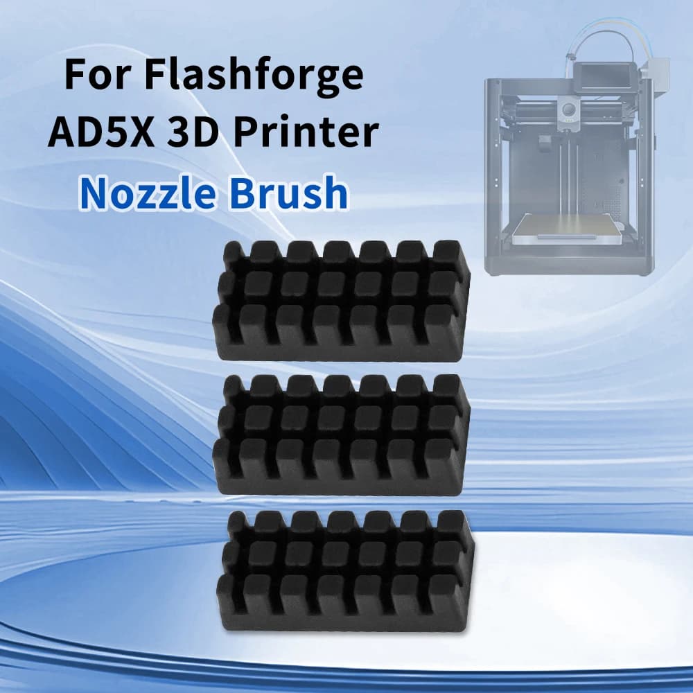 Spazzola per la pulizia degli ugelli in silicone rimovibile per Flashforge Adventurer 5X, strumento per la pulizia degli ugelli montati sul hotbed, accessori per stampanti 3D