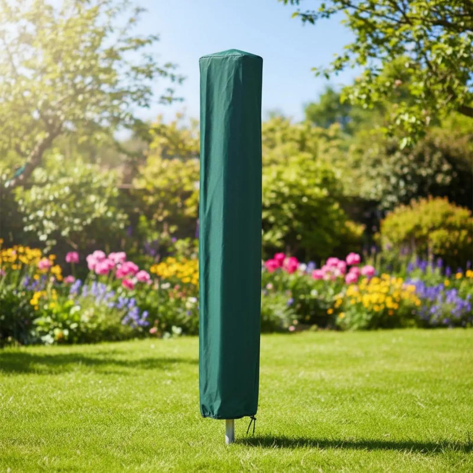 Rotary Clothesline Cover 600D Oxford Cloth Clothes Dehumidifying Pole Cover Waterproof for Outdoor, Garden, Patio