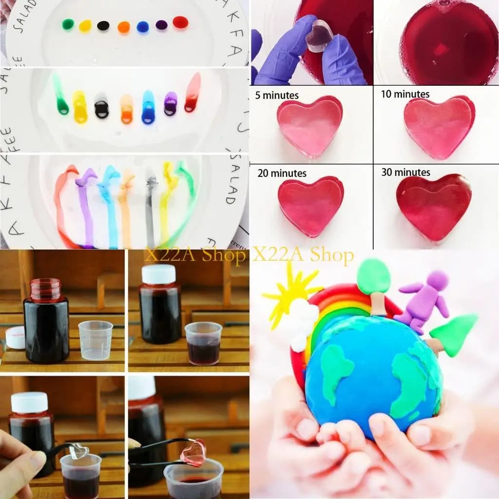 Set coloranti unici a 7 colori, set gioielli melma, che rendono i pigmenti resina liquida sicuri per pelle