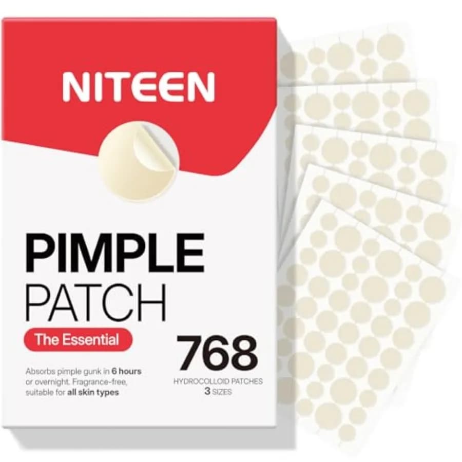 768 Count Pimple Patches for Face, Acne Patches Value Pack 3 Sizes, Hydrocolloid Dots for Covering Zits and Breakouts in Use, S