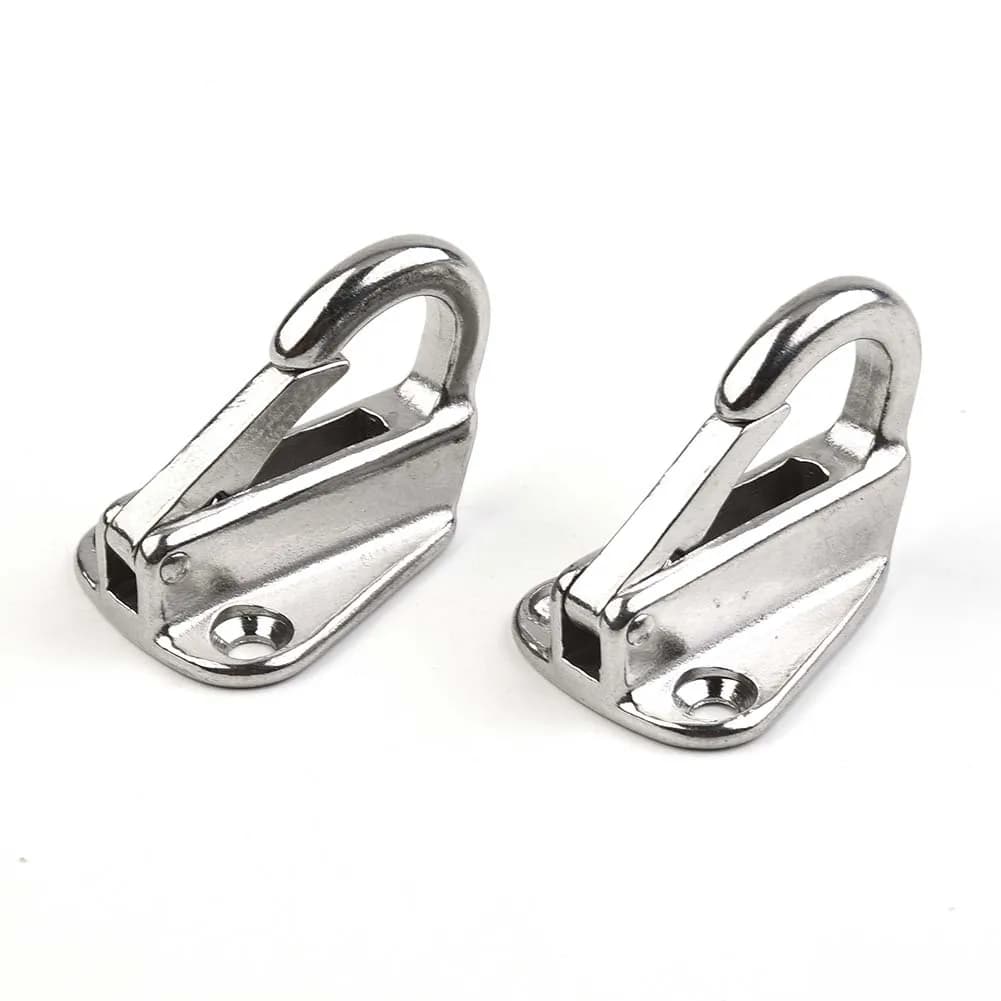 2x 316 stainless steel fender hook spring hook for snap fixing Hook for rope Paraphango Hardware for boat Paraphango blocked spring for marine boat
