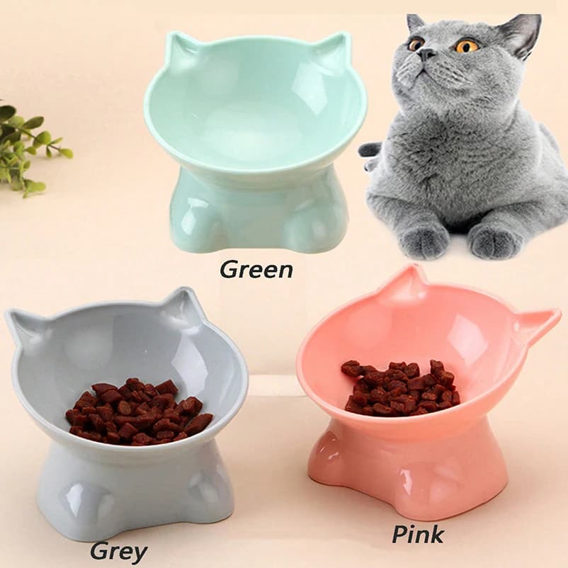 Ciotola alta per animali domestici calda Posate per gatti Ciotola per gatti Ciotola per cani Ciotola per acqua anti-upset Ciotola per cibo Ciotola per cibo per gatti Ciotola per cibo per cani