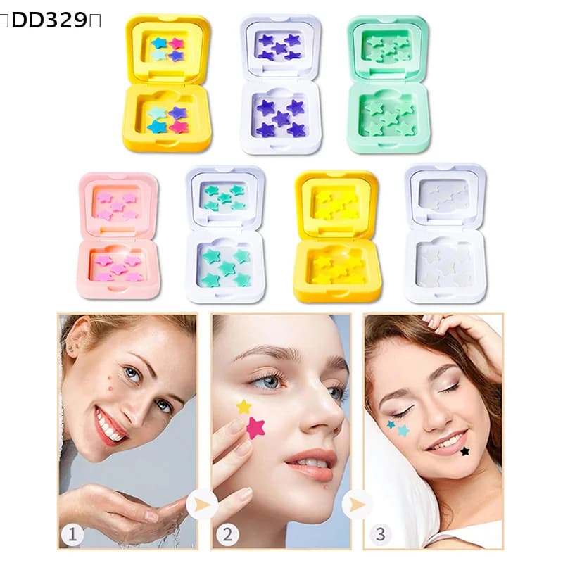 maveraDD329 Deel1Box 25/48 Patch Patch per l'acne idrocolloidale Riparazione dello sbiadimento Adesivi invisibili per la rimozione dell'acne Correttore Strumento per il trucco con specchio