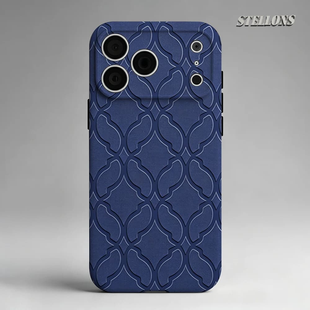 Blue Moroccan Tile Phone Case For Magnetic Phone Case for IPhone 17 16 15 14 13 Pro Max Plus Single Double-layer tough Case