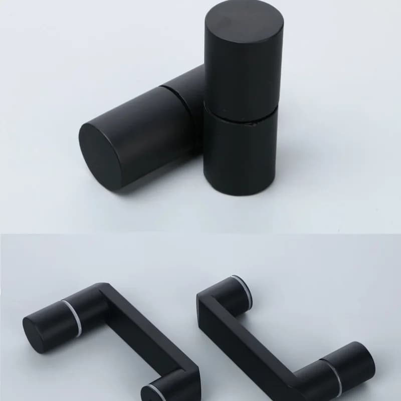 Maniglia per porta in vetro Porta scorrevole Maniglie per porte in vetro da bagno nere opache Manopole per doccia nere 145 mm