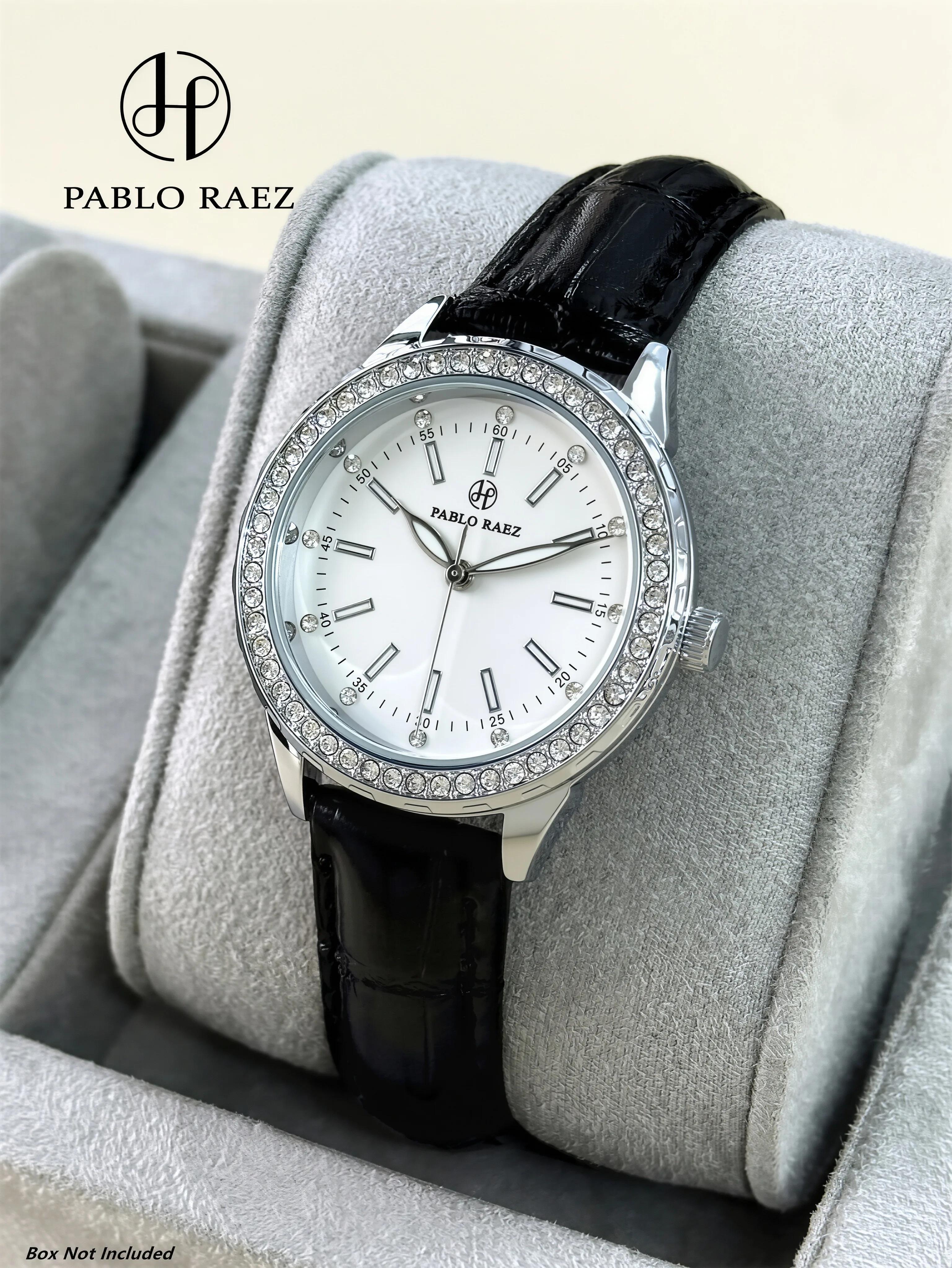 PABLO RAEZ Luxury Woman Watch Waterproof Luminous Fashion Quartz Ladies Wristwatch Date Week Stainless Steel Women Holiday gift
