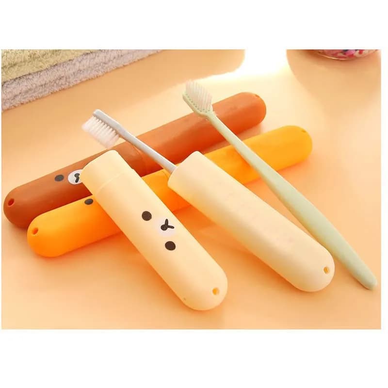 2 pz/set portatile da viaggio per adulti donna bambino spazzolino porta tubo scatola portaoggetti per uso domestico supporto esterno accessori per il bagno