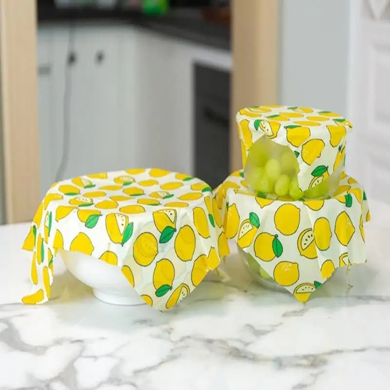 【xxx】3sheets Beeswax Food Wrap Roll Reusable Beeswax Eco-Friendly Food Storage Wrap For Sandwich Cheese Fruit Bread Snack[S14]
