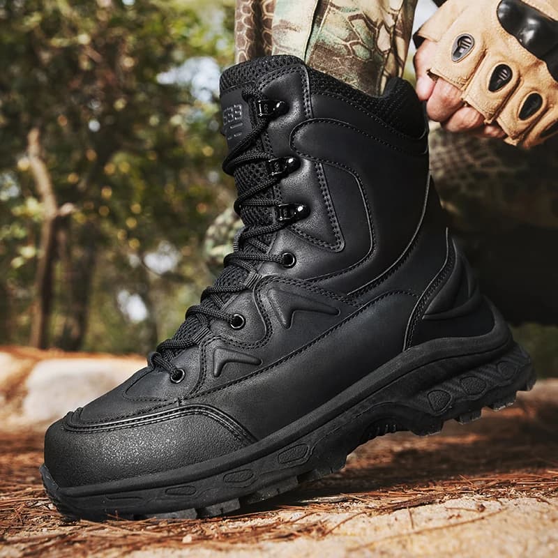 Stivali da uomo Stivali tattici da deserto Scarpe da trekking alte da esterno Scarpe da ginnastica di sicurezza da lavoro alla caviglia Zapatos hombre