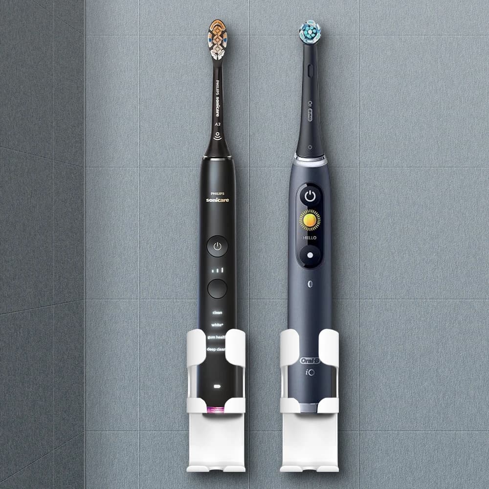 Brush holder suitable for oral electric toothbrush B & Philips, wall mounted gravity sensor, adhesive holder without punch