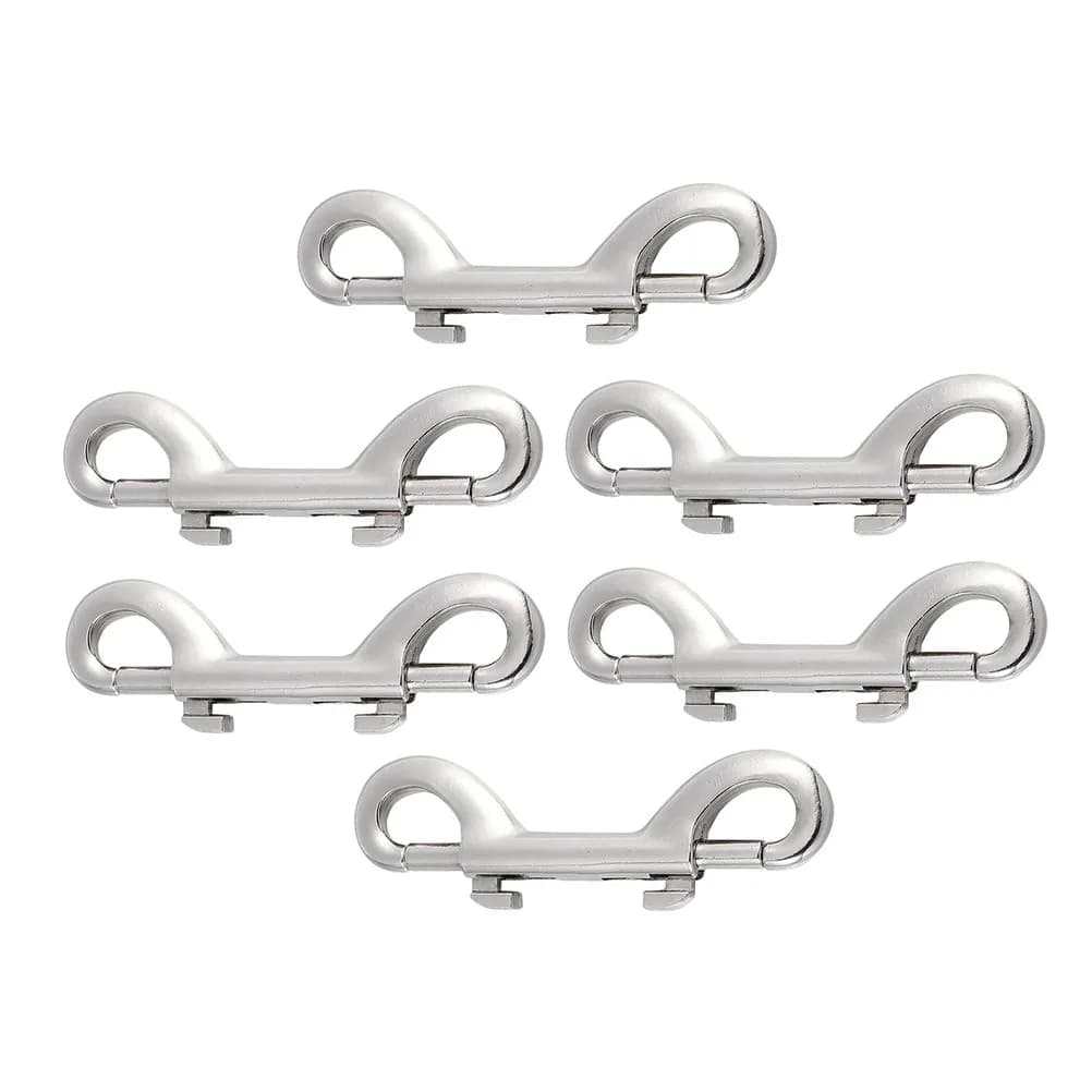 6Pcs Double-Ended Snap Hooks Heavy Duty Metal Trigger Buckle for Dog Leash Backpacks Keys Tie-Downs Cable Wires Gate Latches