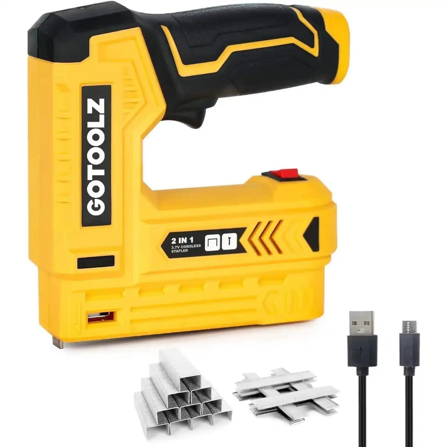 Chiodatrice/Graffatrice Elettrica 2 in 1 per Lavori Leggeri, Graffatrice Senza Fili da 3,7V con Cavo di Ricarica USB