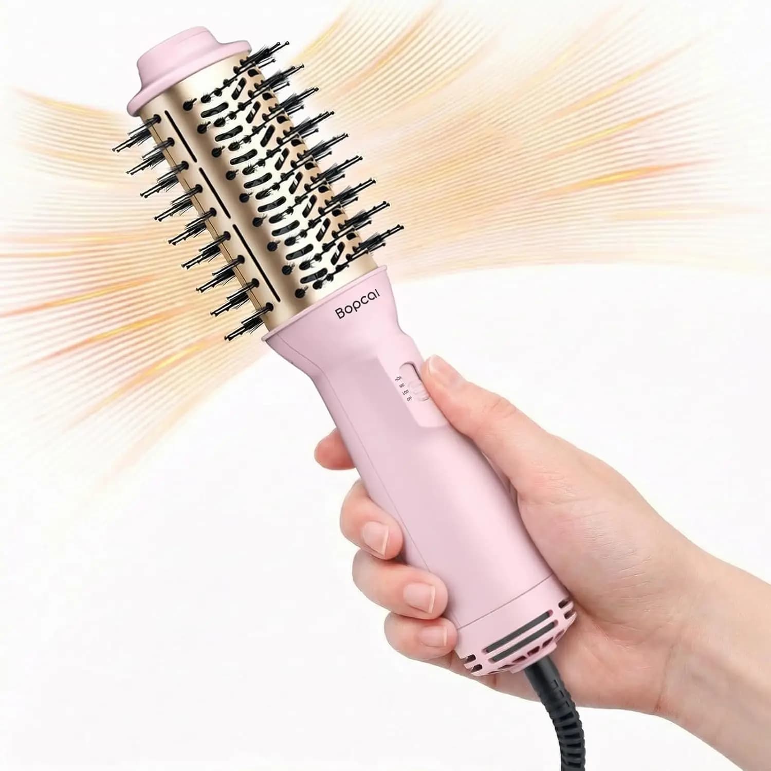 Spazzola Asciugacapelli, Spazzola ad Aria Calda a Doppio Voltaggio 100-240V, Spazzola Asciugacapelli Ionica 4-in-1 per Styling, Volumizzazione, Lisciatura