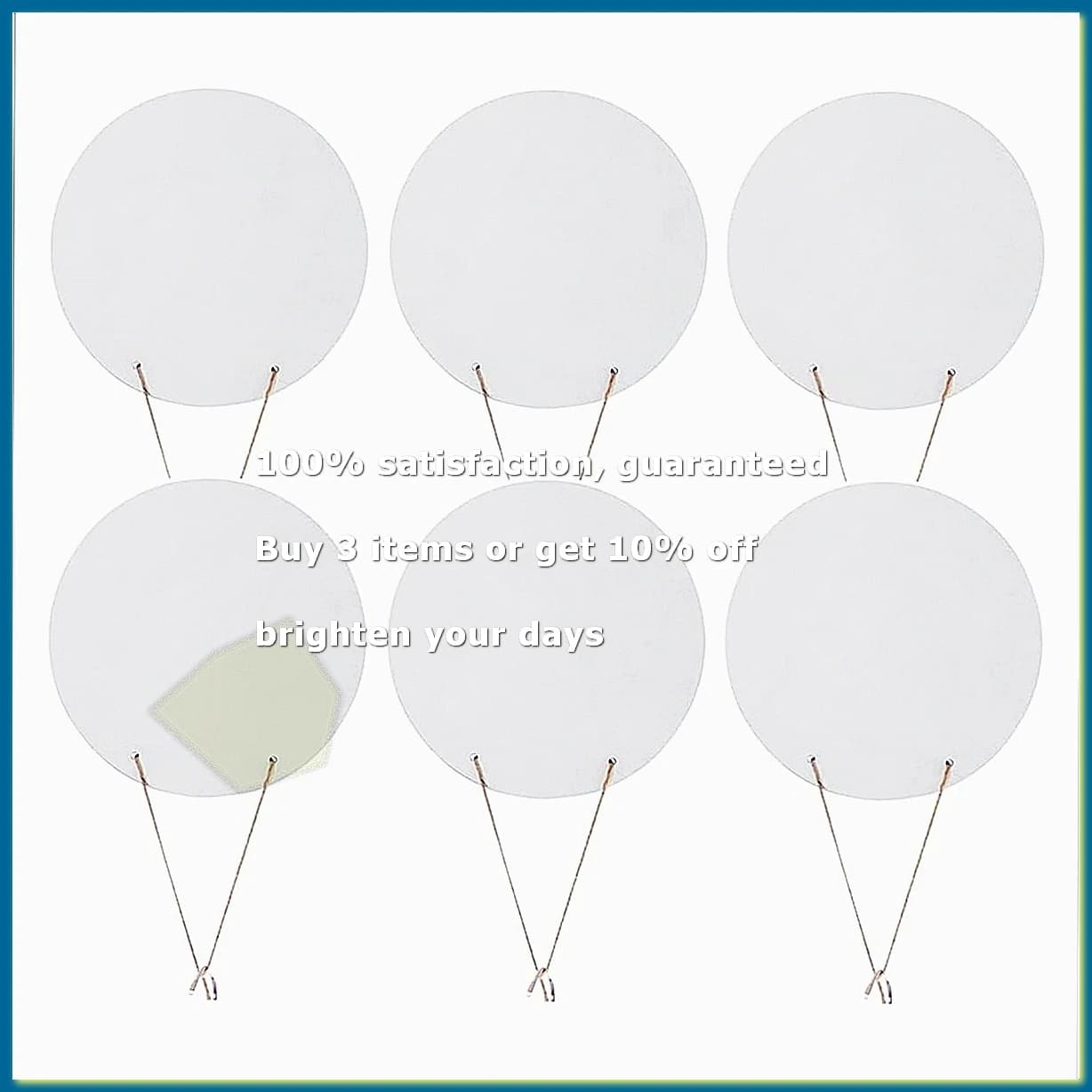 Sublimation Door Hanger, 6 Pcs 12in Round Blanks White Hardboard MDF Wall Hanging for Heat Machine Printing