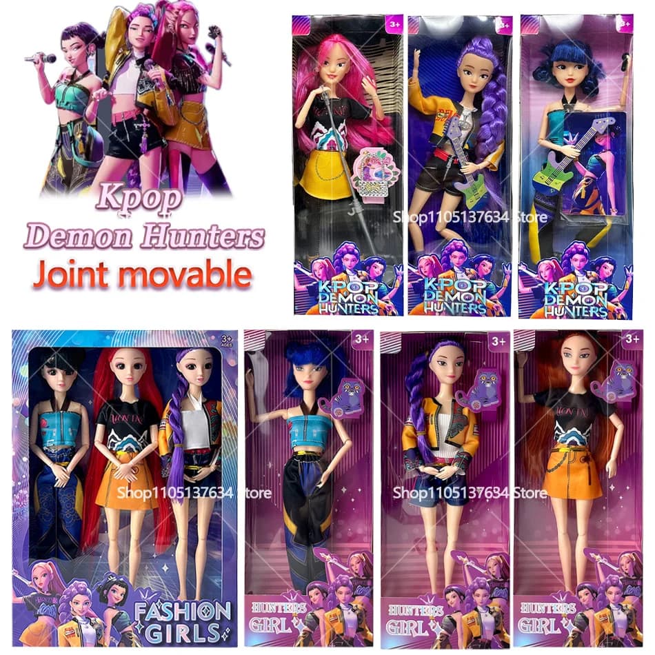 NUOVI giocattoli per bambole Kpop Demon Hunters Action Figure Toy Rumi Mira Zoey Bella principessa Baby Girl Dolls Giocattolo fai da te in plastica per ragazze