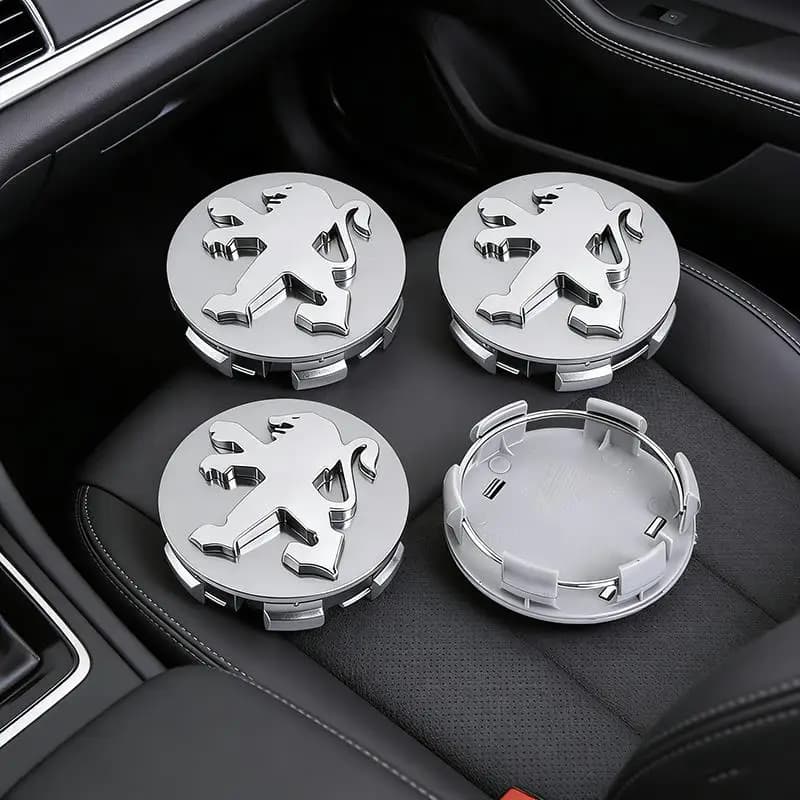 Coprimozzo ruota auto da 60mm per Peugeot 206 308 208 207 3008 307 2008 508 407 5008 408 4008 Rifter 301 RCZ 108 608 107