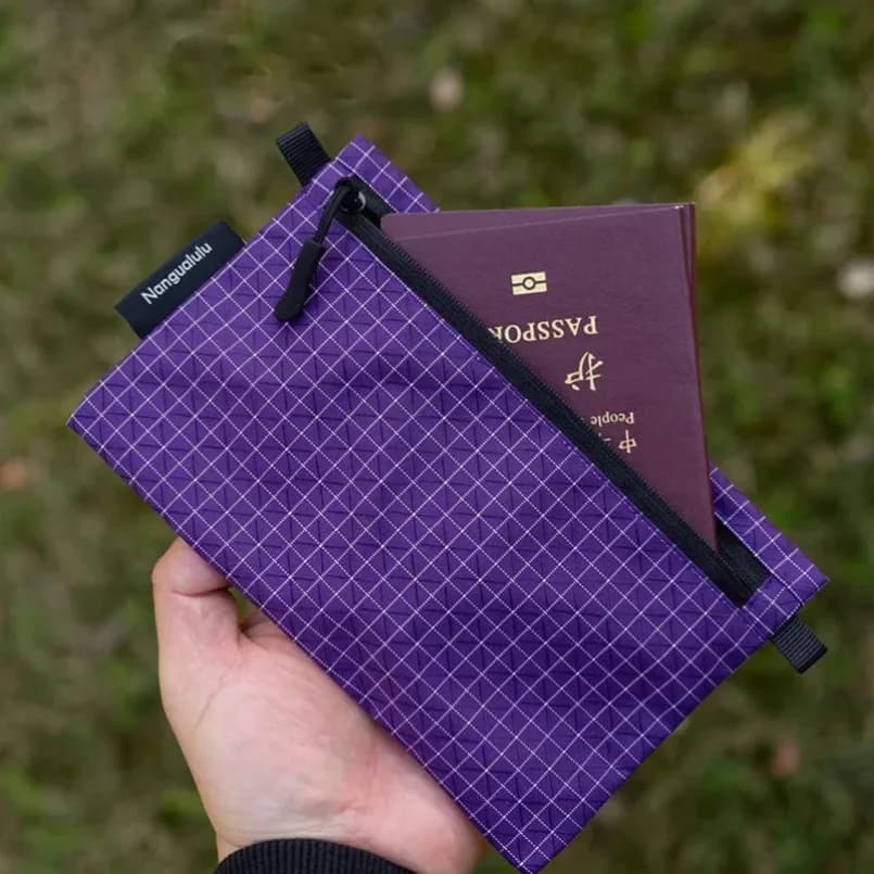 Porta passaporto portafoglio portatile ultraleggero 11g custodia per carte da campeggio esterna impermeabile borsa per contanti borsa per passaporto
