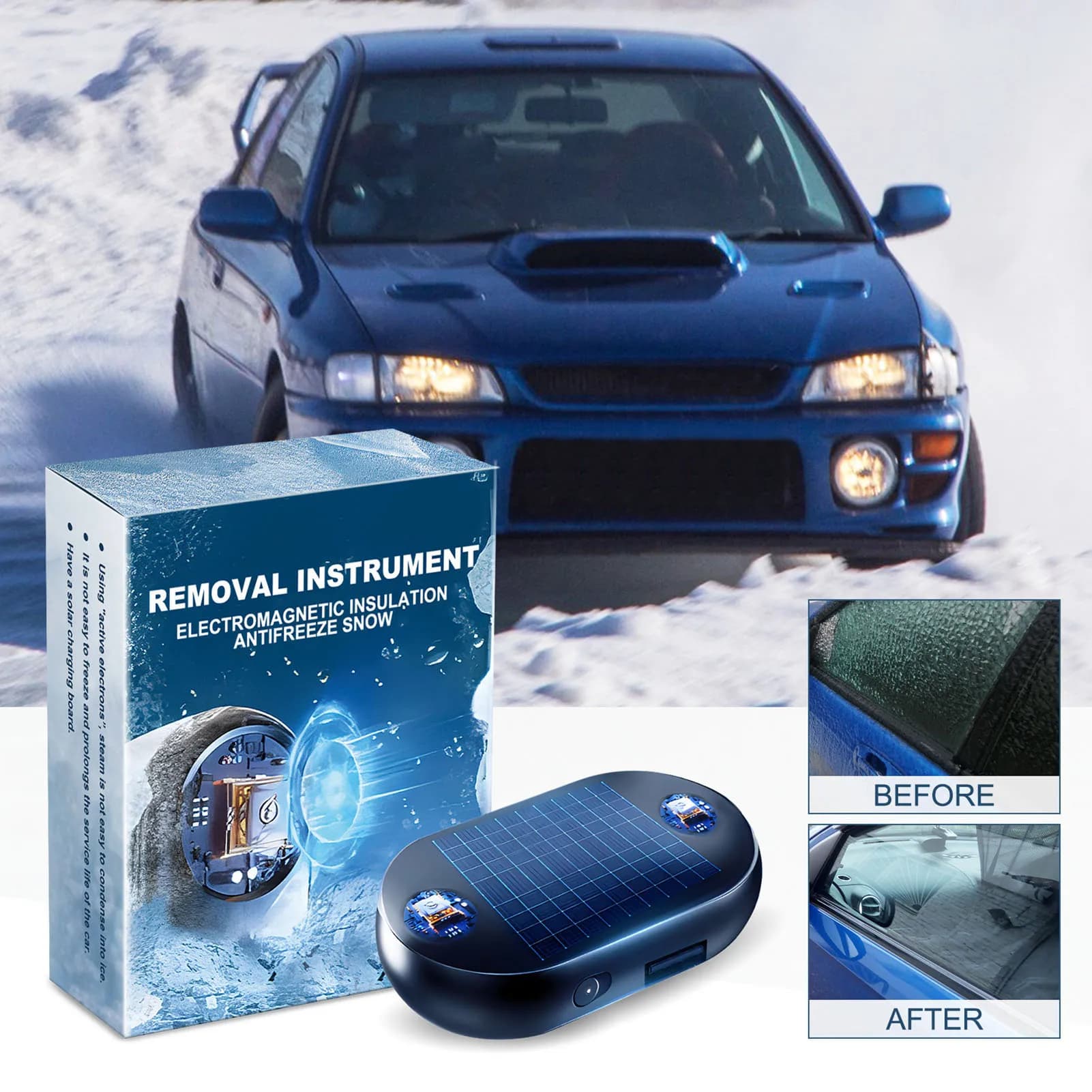 Dispositivo elettromagnetico per la rimozione della neve Dispositivo elettromagnetico per la pulizia della neve dell'auto per case, automobili, stanze o bagni