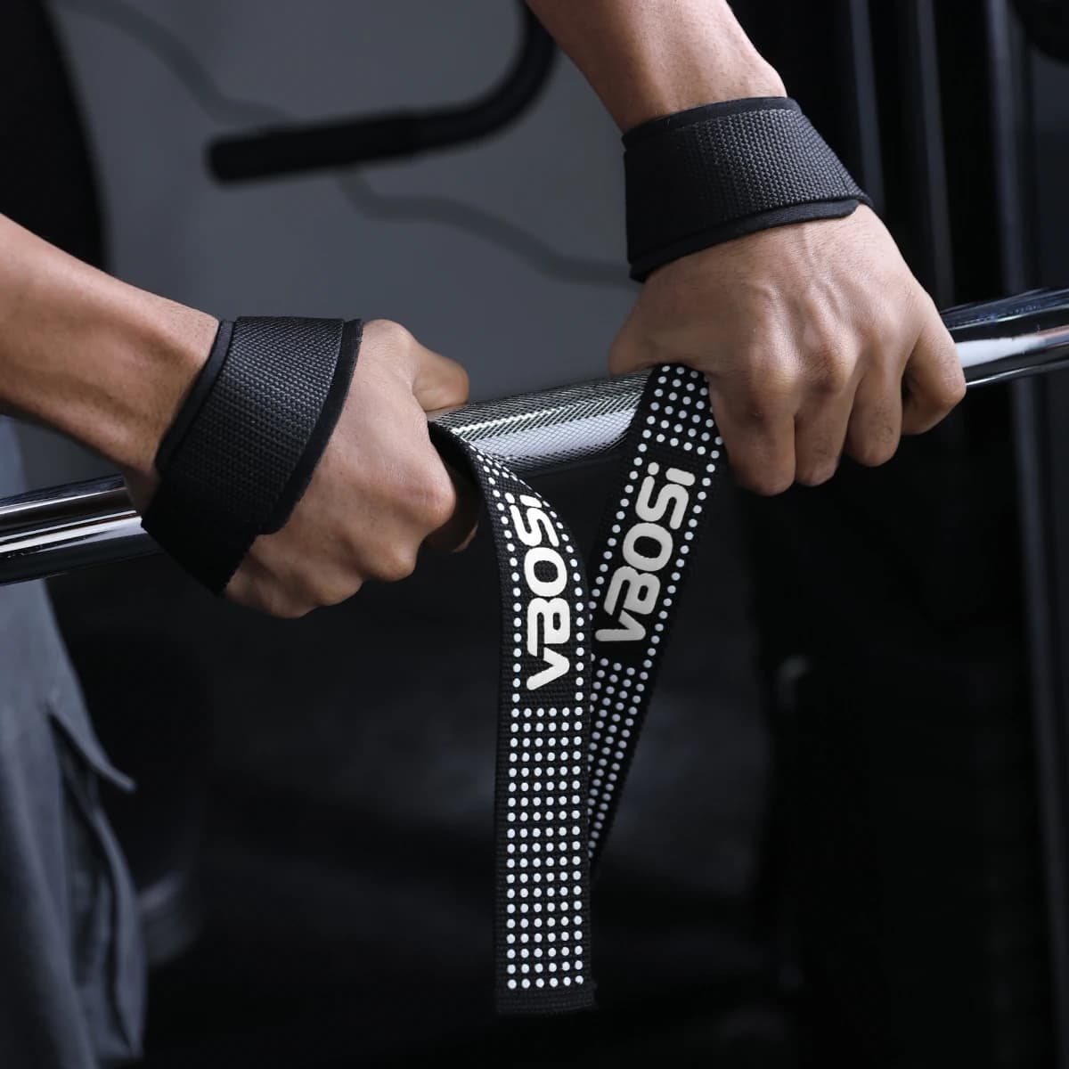 VBOSI 1 paio donna uomo antiscivolo in neoprene imbottito cinturini da polso per sollevamento pesi stacco avvolge impugnature supporto per il palmo