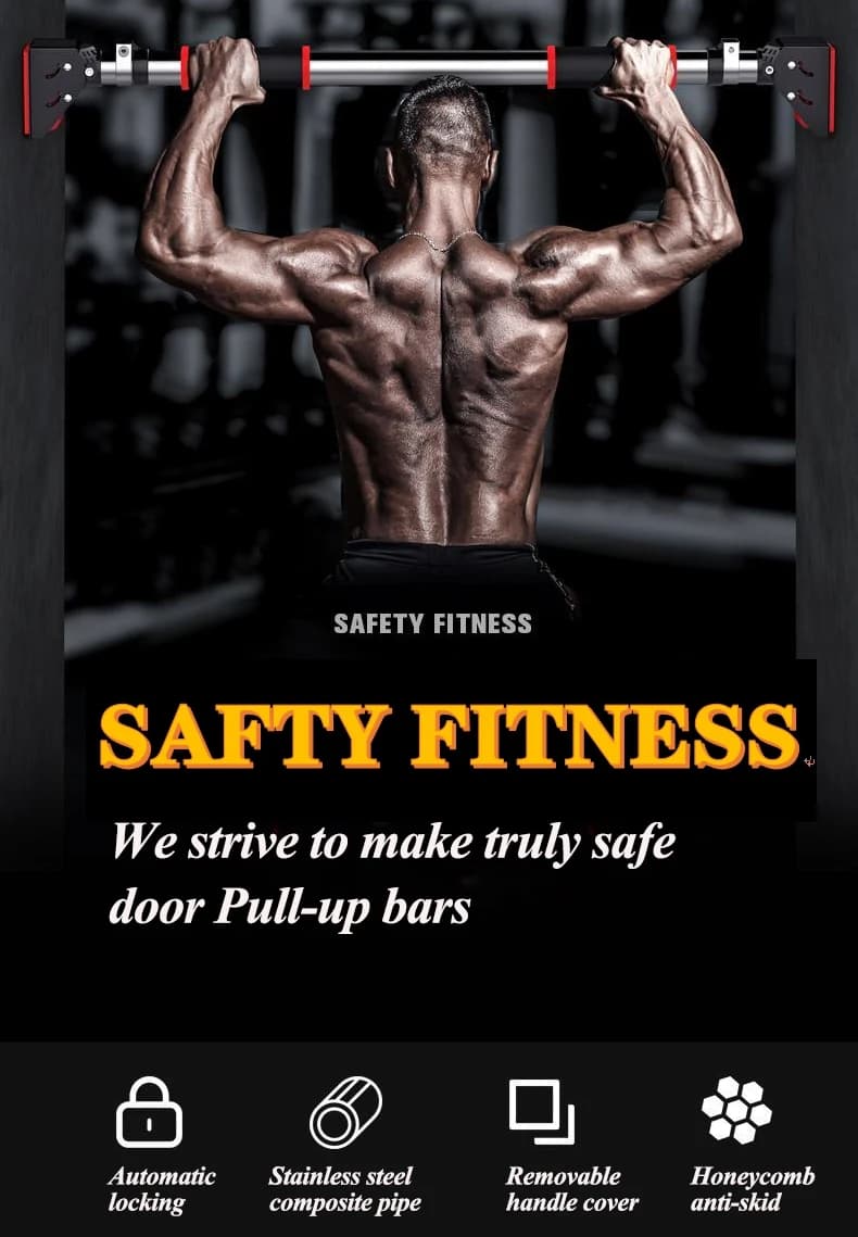 High Quality Sports Equipment-Non Slip Safety Self Locking Device Wholesale Doorway Pull Bar Home Horizontal Unisex Chin up Bar
