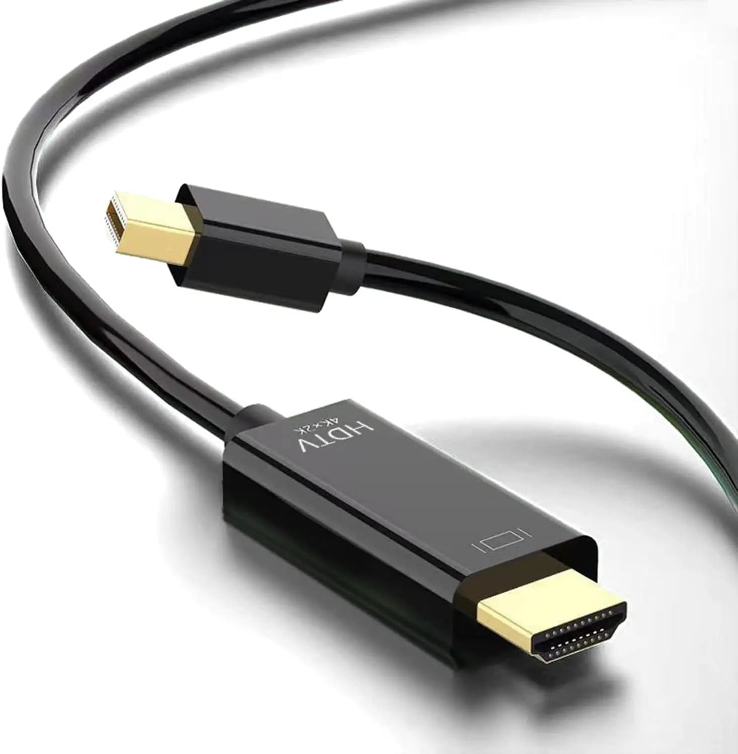 JavicTech Mini DisplayPort to HDMI Cable 4K@60Hz, Compatible with MacBook Air/Pro, Microsoft Surface Pro/Dock, Monitor etc