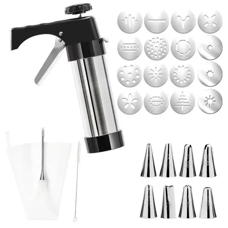 Macchina per Churros in Acciaio Inox, Strumento per Decorazione Torte e Crema, Siringa per Pasticceria, Attrezzi da Forno