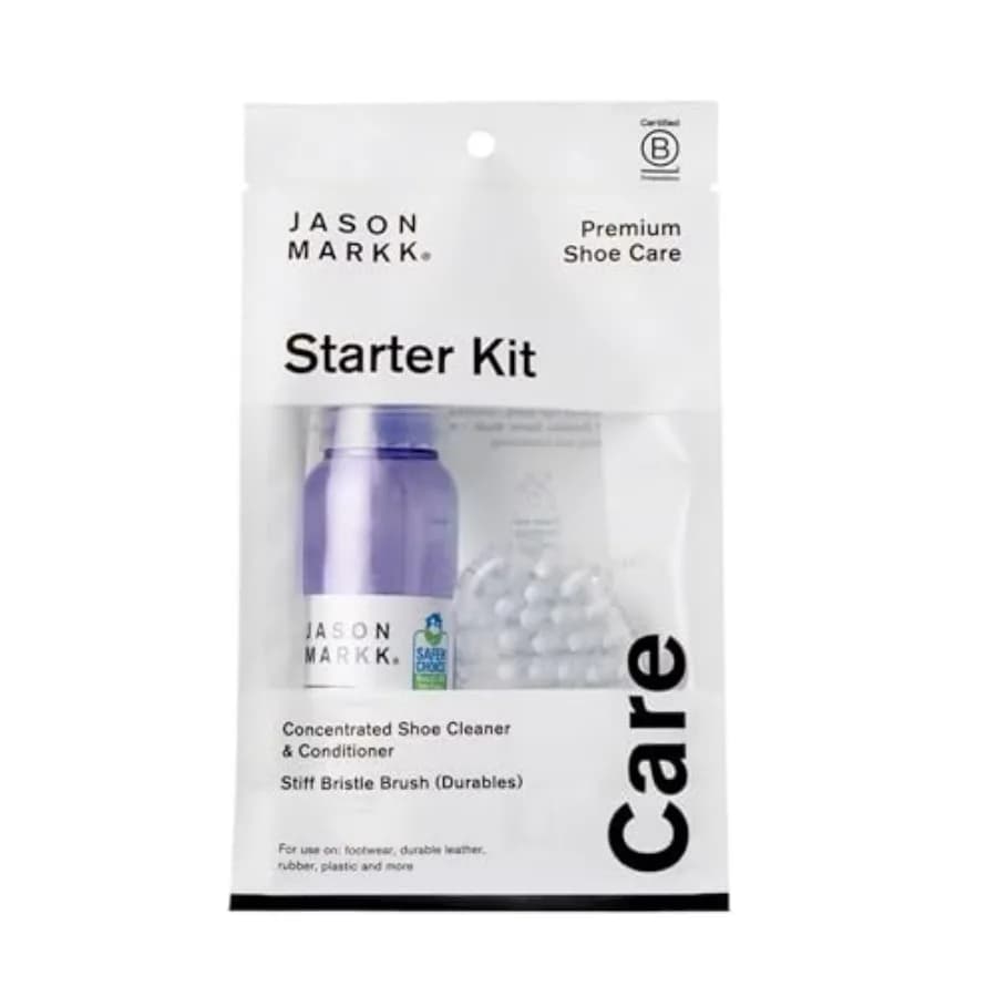 Jason Markk Starter Kit, Shoe Cleaner, 2-Piece Set, Deep Cleaning Solution and Durables Brush, Sneaker Care, Ideal for Footwear