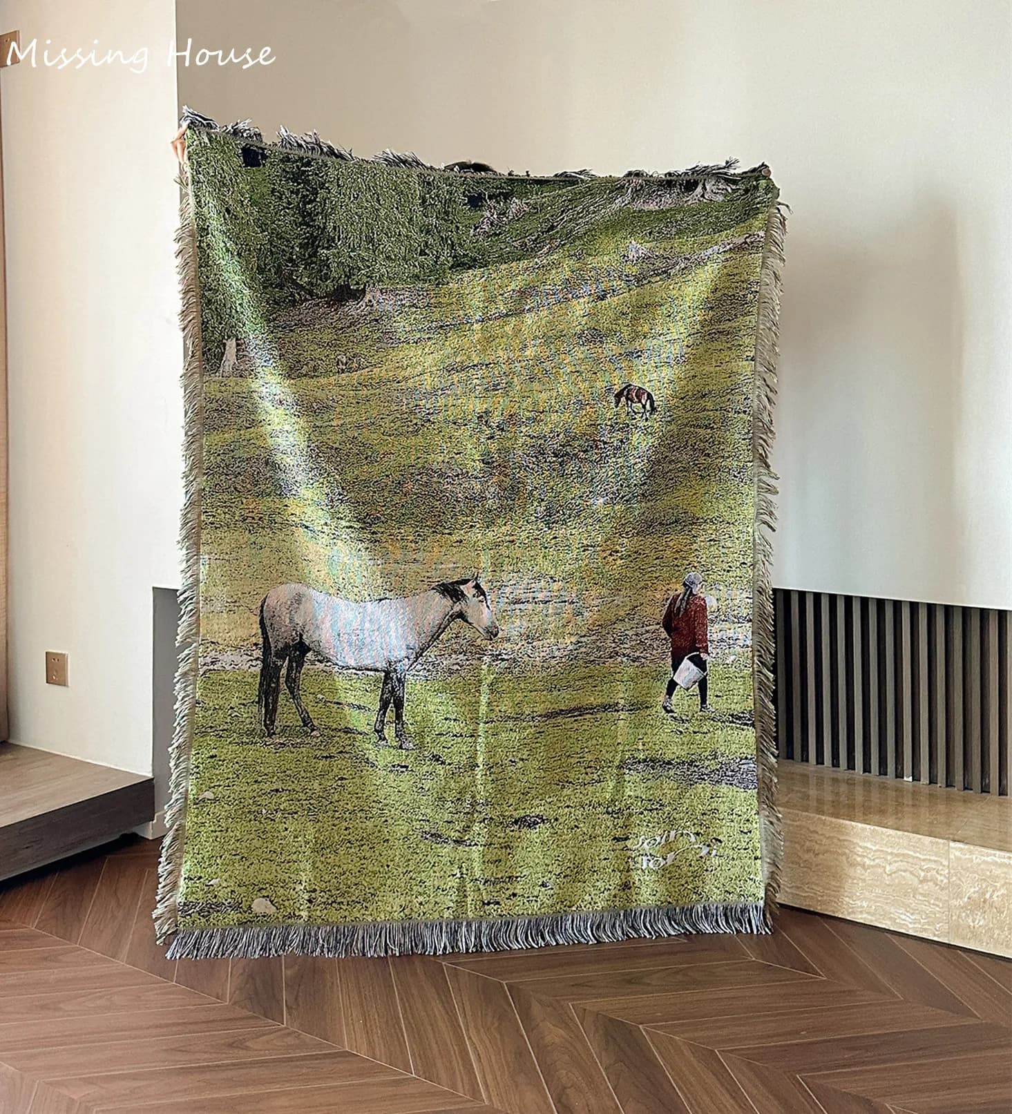 Regalo romantico Una passeggiata nella strada quando noi vecchio Coperta in tessuto di cotone Tappeto arazzo Home Decro Regalo personalizzato Copridivano Tappeto