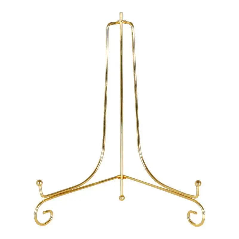 Gold Plated Wrought Iron Plate Holder Display Stand Commemorative Plate Medal Bracket Clock Album Studio Painting Plate Bracket